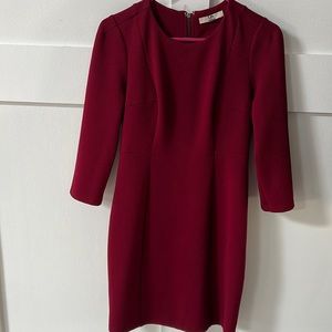 Burgundy business casual dress